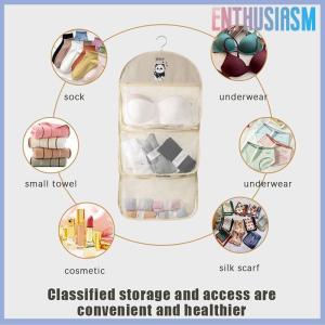 【Enthusiasm】🌟🌟【Hot Sale】🎈 กระเป๋าตาข่ายใส่ของ2 3ชั้นจุของได้มากกระเป๋าใส่ถุงเท้ากระเป๋าเก็บของระบายอากาศได้สำหรับจัดระเบียบในตู้เสื้อผ้าพร้อมที่แขวนเสื้อผ้า