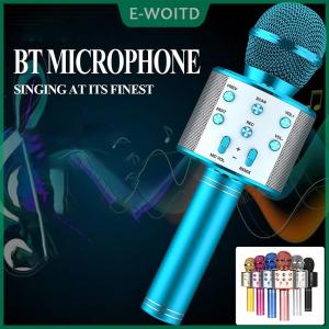 【E-WOITD】 Karaoke Wireless Microphone Mic For Cell Mobile Phone Do Singing Bluetooth Condenser Mikrofon Blutooth Smartphone Micro DJ Audio