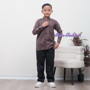 KEMEJA ANAK MOTIF LURIK BAJU SERAGAM BAJU KARNAVAL MOTIF ADAT TRADISIONAL