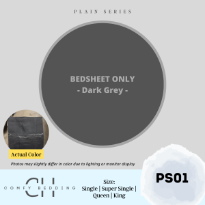 Cadar Tilam Plain Premium Fitted Bed sheet Homestay 床单 Single / Super Single / Queen / King Black Hitam Bedsheet (PS)