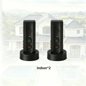 Wireless Doorbell Intercom for HomeHands Free 2 Way System HD Clarity 1000ft Range Rechargeable Volume Control Instant Response Portable Low Battery Alert