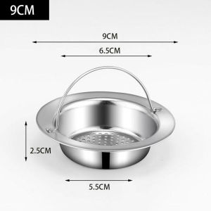 Saringan Wastafel Cuci Piring Sink Lubang Air Filter Sampah Bak Cuci Piring Dapur Stainless Anti Karat