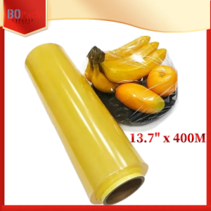 13.7"/15.7"×300M Cling Wrap Food Wrapping Transparent Film Stretch Food Grade Packaging Wrapping Roll Film