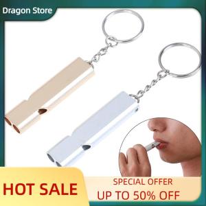 Dragon Alloy Aluminum Emergency Survival Whistle Outdoor Camping Hiking Tool W Keychain