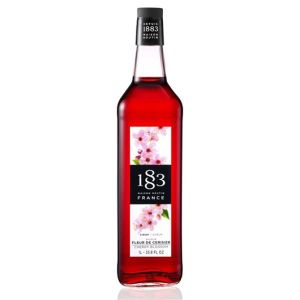 1883 MAISON Routin Cherry Blossom Syrup 1L - Elegant Floral Flavor for Coffee Tea Milk Tea & Cocktails