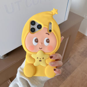 3D Cartoon Star Shaped Silicone Phone Case for iPhone 13 14 15 16 17 Pro Max Casing Soft Silicone Cover for iPhone 17 Case