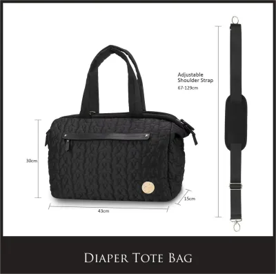Diaper Tote Bag With Changing Station Upgrade Multi-Function Baby Bag With Adjustable Shoulder Strap Insulated Pockets