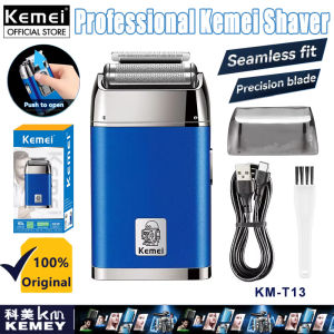 Kemei KM-T13 Professional 3D Floating Reciprocating Shaver Electric Foil Facial Razor Sideburns Beard Trimmer Head Shaver For Bald Men