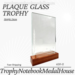 GLASS PLAQUE TROPHY HEIGHT:24CM (CUSTOMIZE AVAILABLE)620-11