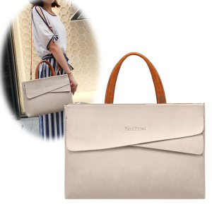 MINGKE Laptop Bag 12 13 14 15.6 inch Handbag for Women Leather Material Business Universal Original Import