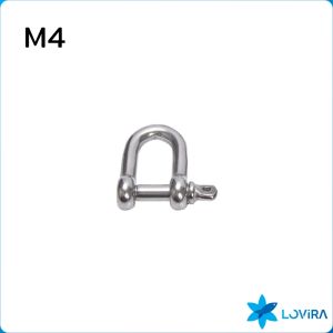 LoviRa D-Type/U-Shaped Shackle Buckle D Ring Lock Bow Shackle Wire Rope Fastener Hardware Accessorie