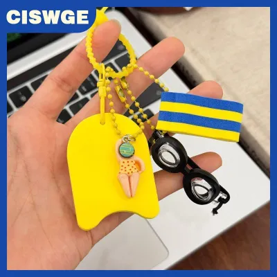 CISWGE Cute Swim Themed Keychain With Mini Goggles Kickboard And Swimmer Charms Perfect For Bag Decoration Gifts For Swimmers
