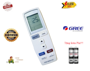 Remote điều khiển điều hoà Gree các dòng GWC GWH 1 &2 chiều Inverter- Hàng tốt mới 100% Tặng kèm Pin!