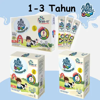 FARM FRESH GROW MILK POWDER 30G X 10 SACHETS 500G 800G 1-3 YEARS 4-6 YEARS 1 CARTON 12 PACKS