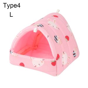 TANTUANG Cute Mini Cage Comfortable Winter Small Animal Sleeping Bed Warm Mat Guinea Pig Nest Hamster House