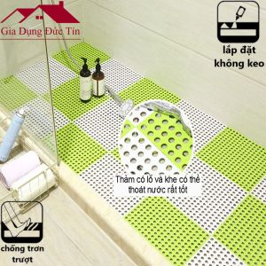 Thảm Nhựa Lót Sàn Chống Trơn Trượt Kháng Khuẩn Không Mùi.( 30 x 30 x 1cm một tấm)