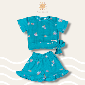 Maybee Kids - Setelan Baju Bayi Perempuan Nura Set Katun Tc