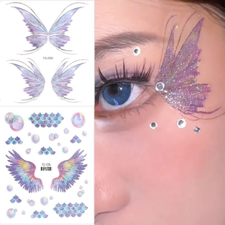 Buy Maycreate Multicolor Flower Face Temporary Tattoo Stickers -  Azxo2-15Nfys7 Online at Best Prices in India - JioMart.