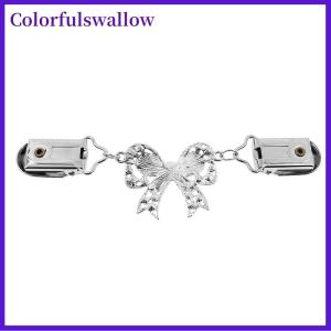 Colorfulswallow Fashion Bow Cardigan Sweater Blouse Pin Shawl Brooch Clips Duck Scarf Clasps