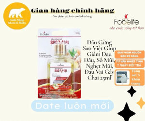 Dầu Gừng Sao Việt Giúp Giảm Đau Đầu Sổ Mũi Nghẹt Mũi Đau Vai Gáy Chai 25ml