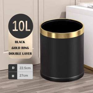 10L/14L rác nhà bếp có thể không có nắp Thùng rác hai lớp kim loại cho phòng tắm phòng khách nhà bếp khách sạn nhà hàng
