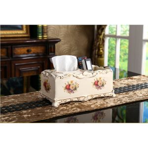 HỘP GIẤY DÁNG TÂN CỔ ĐIỂN IN HÌNH HOA MẪU ĐƠN KẾT HỢP VẼ CHỈ VÀNG / CB03-HG