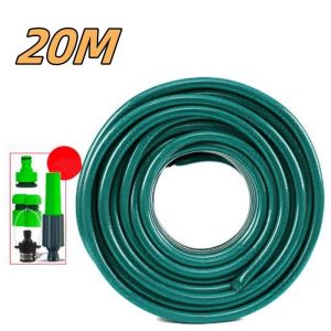 10M-50M Green Garden Hose Nozzle High Pressure PVC Water Hose Suitable For Watering Flowers Washing Cars