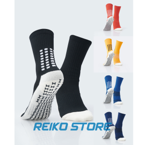 Kaos Kaki Sepak Bola Futsal Grip Anti Slip Licin Socks Football Soccer Dewasa Hitam Putih Merah Biru Orange