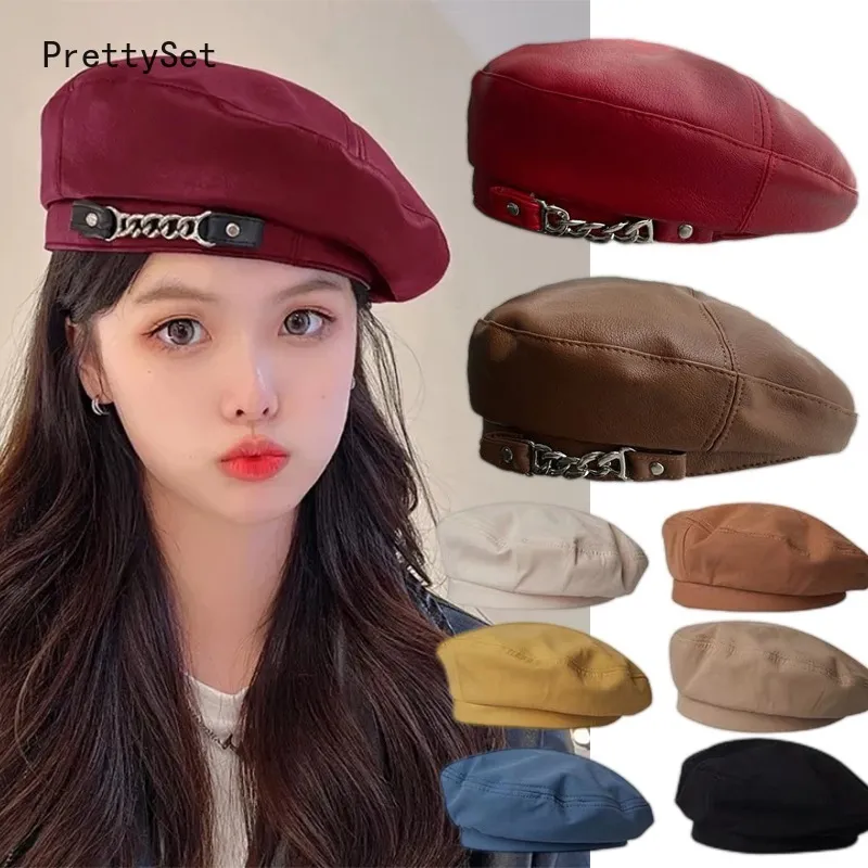 Beret Caps Newsboy Winter Hats For Women Model C Womens Wool Flat