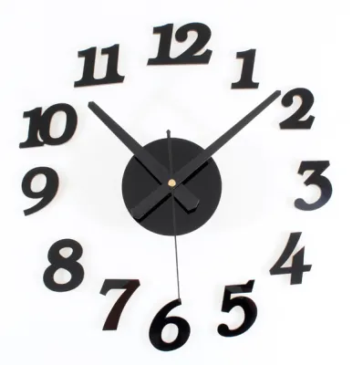 Jam Dinding DIY / Jam Tempel Dinding Analog 3D Giant Modern Clock Motif