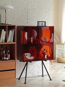 Display Cabinet Grey Square Acrylic Mesh Wine Cabinet Handmade Cabinets Living Room Creative Storage Cabinet