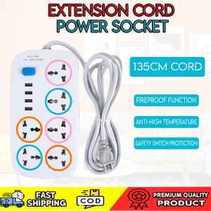 6S Extension Power Strip with Safety Switch Protection 6 Universal Socket and 4 Usb Outlet