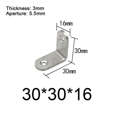 เหล็กฉาก สแตนเลส DIY เหล็กฉากเจาะรู ฉากยึดผนังสแตนเลส มุมฉาก 90 องศา