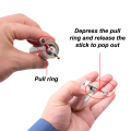 110CM Magic Stick Metal Stainless Steel Appearing Cane Elastic Rod Prop Extendable Magic Prop Pocket Retractable Wand. 