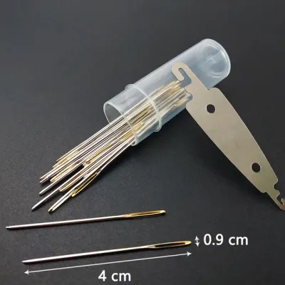 30PCS/BOX Gold tail Sewing Needle NO.22/24/26 Embroidery Fabric Cross Stitch Darning Needles Stainless steel DIY Craft Tools