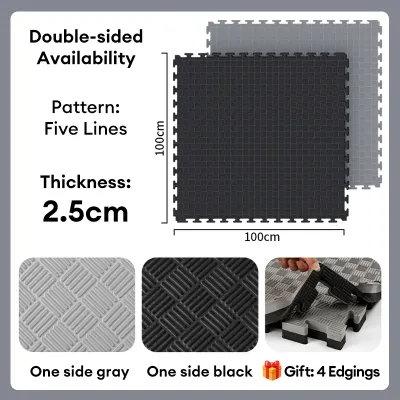 MY-HI 100x100x2.5cm Puzzle Mat Gym Mat Baby Gym Playmat EVA EXTRA Thick Foam Mat Crawling Floor Mat