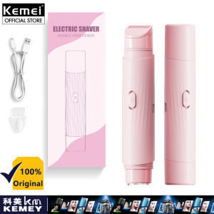 Kemei Máy tẩy lông cho nữ Bikini pubic Tông đơ cắt tóc có thể sạc lại máy cạo lông Máy cạo râu mặt cơ thể dao cạo có thể giặt được