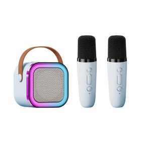 SG RGB Led Mini Portable Wireless Karaoke Bluetooth Audio Small Speakers Mic with Microphone Home Party Box K12