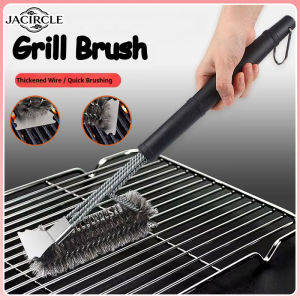 JACIRCLE 2in1 Grill Cleaning Brush BBQ Tool Stainless Steel Barbecue Cleaner Brush Set Best BBQ Accessories for Kitchen