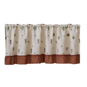 Natural Styles Kitchen Cabinet Screen With Charm Pattern Washable Fabric Home Decoration