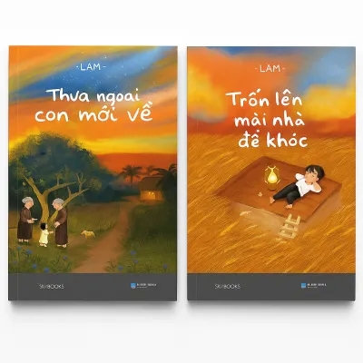 Combo 2 cuốn sách Trốn Lên Mái Nhà Để Khóc & Thưa Ngoại Con Mới Về