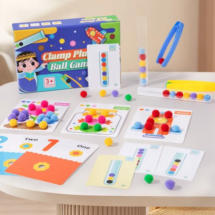 Giấy Đồ chơi Montessori bóng nhồi bông kẹp Mẫu Phân loại màu sắc Đồ ...