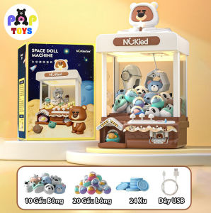 Máy Gắp Thú Bông Mini Gấu Boonie Phi Hành Gia Có Nhạc Đèn Hiệu Ứng Tặng Kèm Nhiều Thú Bông  Quả Cầu Dành Cho Bé