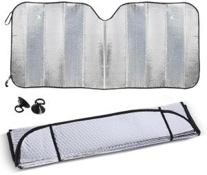 Tấm che nắng kính lái xe ô tô tráng bạc 2 mặt có bóng khí chống UV mát xe ô tô