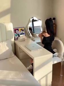 Dressing Table Bedroom Solid Wood Makeup Table Home Storage Cabinet