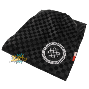 INDO SEAT COVER HALF RECARO 3D SMOKE HALF 3D CARBON DESIGN EMBROIDED SMALL LOGO WATERPROOF [E2]