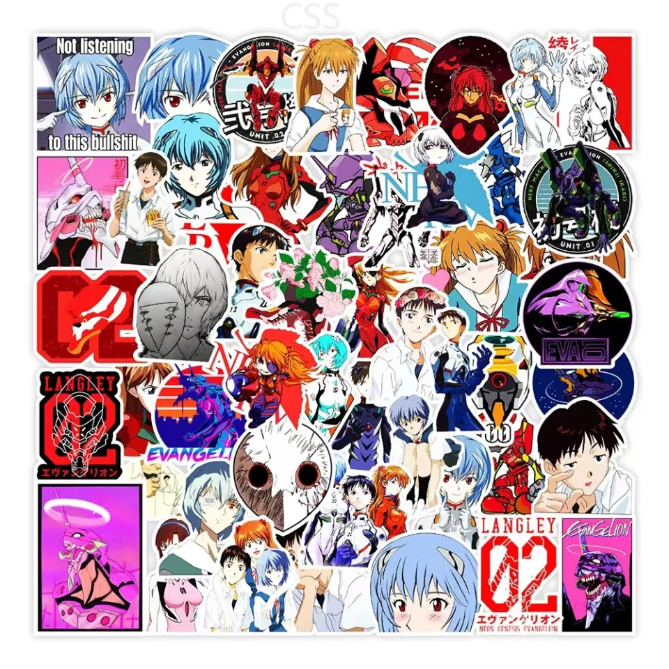 50Pcs/Set EVA Anime Waterproof Stickers NEON GENESIS EVANGELION Graffiti  Sticker Good Quality | Lazada PH