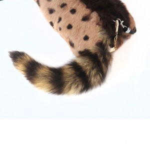Foxes Racoon Tail Keychain Furry Pendant Key-Chain Bags Charm Keys-Holder Couple Keyrings for Backpack Car Decoration