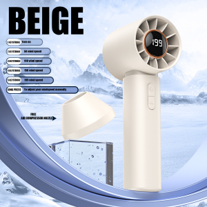 MICROPOWERTECH T12 Turbo Handheld Fan Portable High Speed Rechargeable Fan 199 Wind Speed Gear LED Display