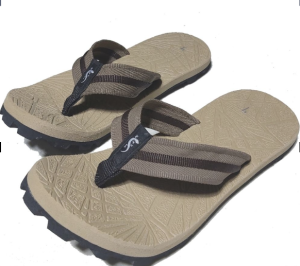 Outdoor slippers SANTH051 beige x brown with beige slipsole (Available Sizes 5 6 7 8 9 10 11 12.)